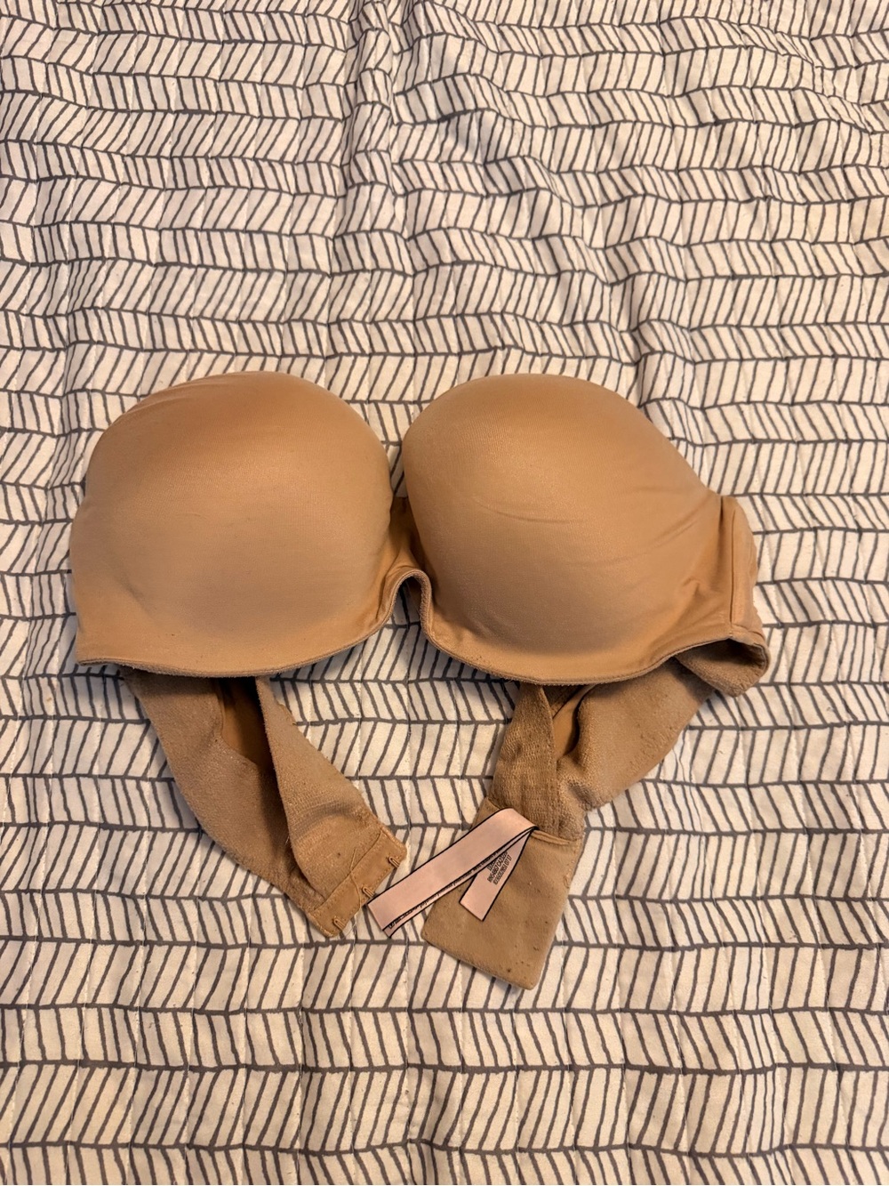 Body by Victoria strapless tan bra, 38C